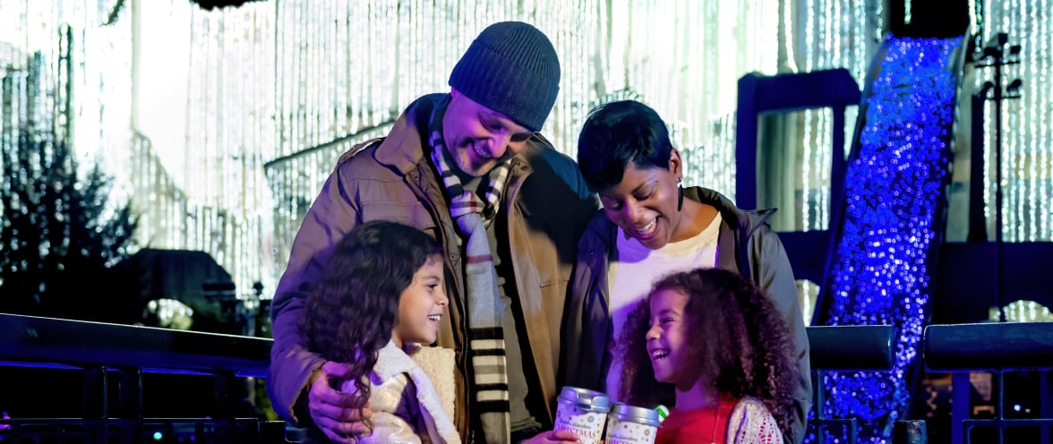 Family at Busch Gardens Williamsburg Christmas Town