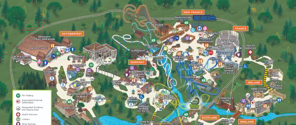 Busch Gardens Williamsburg Park Map