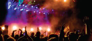 People enjoying a concert