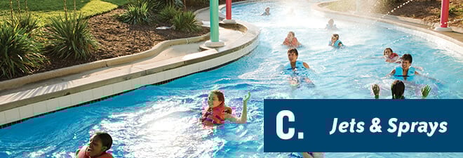 Water Country USA Quiz: Answer C - Jets and sprays