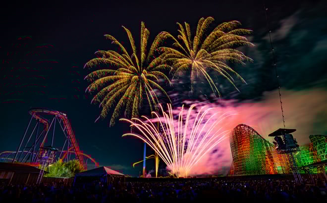 Fireworks from the Festival Field