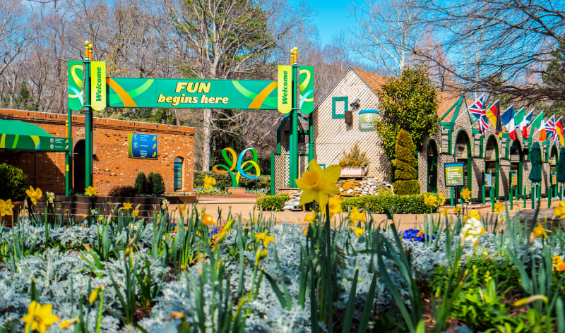 Entrance of Busch Gardens Williamsburg.