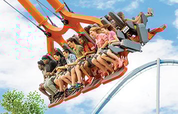 Extreme air-powered swing Finnegan's Flyer at Busch Gardens Williamsburg, new for 2019