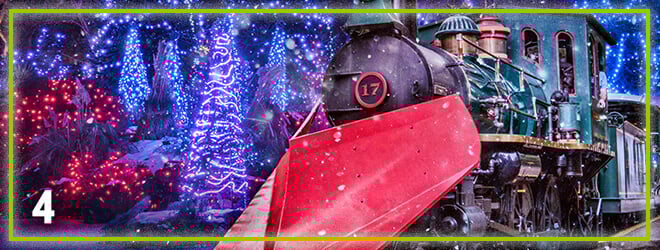 Christmas Town Express lighted holiday train experience