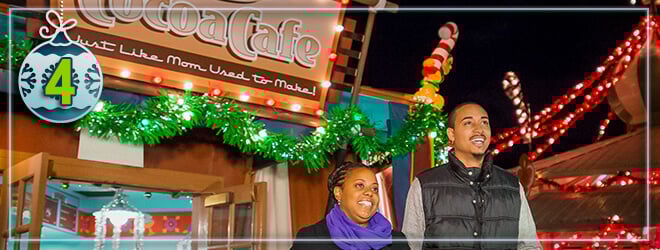 Try our signature hot chocolate at select locations around Busch Gardens Christmas Town