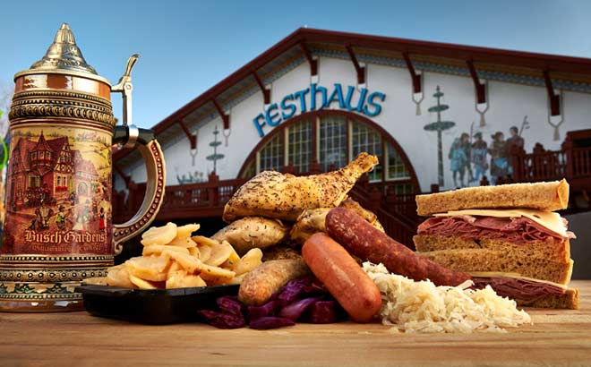 Traditional German food served during Bier Fest