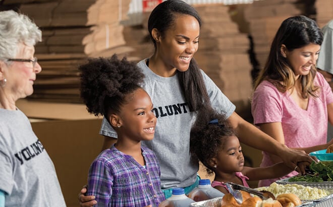 Volunteer at a local charitable and/or non-profit organization