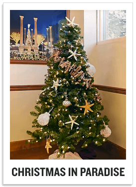 Decorate your Christmas tree with a calming beach theme